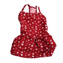 Yousheng Dog Dress Eye-Catching Cartoon Pattern Vibrant Color Summer Small Dog Princess Cosplay Costume for Home Wear L raudona