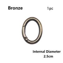 Hiking Snap Bottle Hooks Spring Oval Rings Outdoor Carabiner Bag Belt Buckles Handbags Clips 1pc 2.5cm bronza