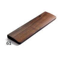 Wooden Keyboard Wrist Rest Walnut Wrist Rest Solid Wood Mouse Pad Wrist Guard for Keyboard (Walnut, 61 87 104 Keys) brown