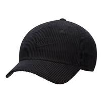 Nike vientos spalvos dizaino veliūrinė beisbolo kepurė Unisex kepurės Juoda HF8919010 M/L