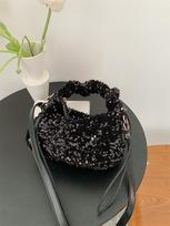 Spring & Summer Sequined Pleated Shoulder Tote - Trendy Korean Style High-End Crossbody Bag for Women juoda