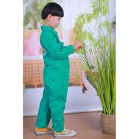 0-3 metų medvilninis kombinezonas, prigludęs darbo drabužis Emerald Green 110 beige