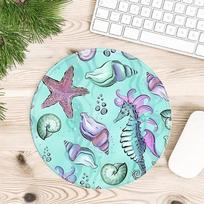 Anti slip 1pc Mouse Pad office Pad Game Console Pad Keyboard Mouse Pad Computer Laptop Pad Desk accessories Sea Conch Seashells 200x200x2mm