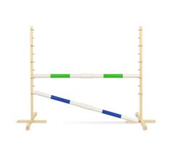 Jumping obstacle for Hobby Horse 160cm, h-120 cm, two beams green and blue