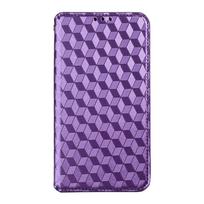 Nokia C22 Leather Case: Magnetic Flip with Card Slot, 3D Texture Nokia C22 violetinė