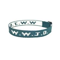 Wwjd Braided Rope Bracelet What Would Jesus Do Handmade Bangles Inspirational Religious Christian Bracelets For Women Men Gifts tamsiai žalia spalva