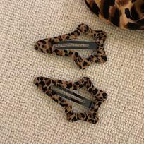 Set of Leopard Pattern Hair Accessories, BB Hair Clips, Y2K Millennium Trendy Leopard Print Hair Clip Collection, Holiday Present 2PCS
