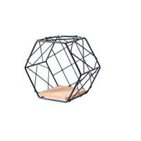 Wall Shelf Large-Capacity Storage Rack with Hexagonal Shape Art Display Stand Wall Mounted Shelf for Living Room S juoda
