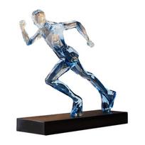 Male Runner Sculpture Abstract Resin Running Figurine Modern Home Decoration for Living Room TV Stand Desk Shelf Decor Motivational Gift for Runners
