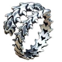 Fashion Dragon Bone Ring Open Ring Gothic Spine Ring Adjustable Retro Punk Fish Bone Ring Jewelry for Valentine's Day 1