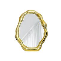 Simple INS Irregular Standing Mirror Light Luxury Folding Desktop Makeup Mirror Clear Decorative Clouds Vanity Mirror Home Decor beige