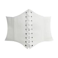 Wide Waist Belt Corset Style Adjustable Lace Up Waist Cincher Belt for Dresses and Outerwear Waist Shaping Accessory One Size