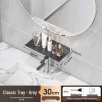 Under-Mirror Storage Shelf for Bathroom Faucets