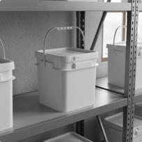 Square Bucket with Lid Versatile Use Fall Resistant Food Grade Storage Pail White 10L