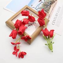 Simulation Lily of the Valley Wind Chime Flower Arrangement for Weddings and Decorations raudona