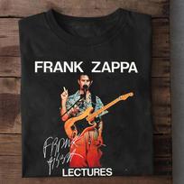 NAUJAS Frank Zappa Paskaitų Parašo Trumpomis Rankovėmis Juodas Visų Dydžių Marškinėliai Unisex T-Shirt XL