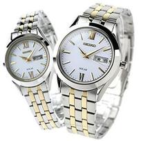 SEIKO laikrodžių poros dėžutės vyniojimas Spirit Solar White SBPX085 STPX033 vyriški moteriški mada