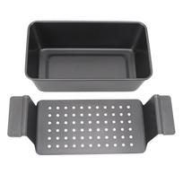 Meat Loaf Pans with Drain Tray Carbon Steel Excellent Heat Conductivity Nonstick Baking Loaf Pan for black