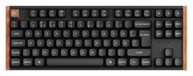 Keychron K8 HE SE 80% gaming keyboard, black/wood (K8H-F1-BO)