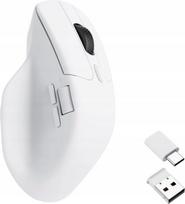 Prekė su pažeista pakuote. Belaidė žaidimų pelė Keychron M6 Wireless M6-A3, bluetooth / usb / 2.4ghz, balta sp.