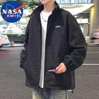NASA MARVEL Men's Stand Collar Casual Jacket XL juoda