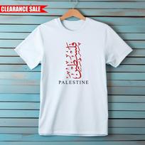 Palestine Mens T-Shirt Arabic Gaza Map Printed Short Sleeve Gift Summer Tee Top 2XL