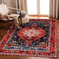 Persian-Style Crystal Velvet Carpet For Bedroom, Living Room And Sofa, Anti-Slip And Easy To Maintain, Home Decoration 120*160cm