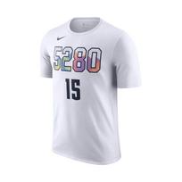 Nike Denver Nuggets NBA Nicolas Jokic Miesto Edition apvalia iškirpte trumpomis rankovėmis marškinėliai vyrams T-shirts HJ2771-104 L gray
