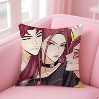 Saja Boys KPopS D-Demon H-Hunters Pillow Case Pattern Printed Pillowcase for Living Room Sofa Cushion Cover & Bedroom Decor 12x12Inch white