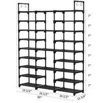 Shoes Boots Shelf 9 Tiers Large Shoes Rack For Closet 50-55 Pairs Shoe Tower Hallway Space-Saving Shoe Organizer Stand Hat Rack