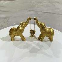 Mother Child Elephant Statue Resin Elephant Family Figurine Indoor Home Decor Living Room Desktop Cabinet Ornament Creative Gift