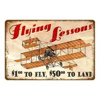 American Classic Airplane Fighter Metal Signs Aircraft Plane Wall Sticker Vintage Art Painting Poster Bar Room Home Decor YJ012 20x30cm
