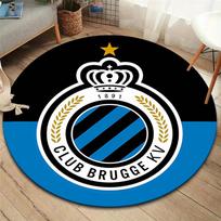 Club Brugge K.V Round Area Rug,Carpet Rug for Living Room Bedroom Sofa Playroom Decor,Non-slip Floor Mat 80cmx80cm