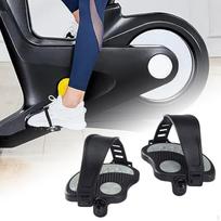 1 Pair of Exercise Bike Pedals with Straps Stationary Platform Spare Parts Short 12.7mm spindle gray