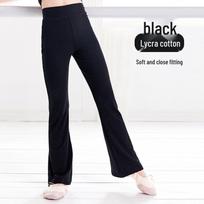 Merginų platėjantis šokių treniruočių kostiumas – Ilgas, prigludęs lotynų šokių apranga Size 120 (height 120-130cm) black