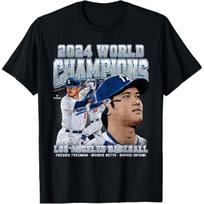 2024 Los Angeles World Champions Ohtani, Freeman & Betts T-Shirt S juoda