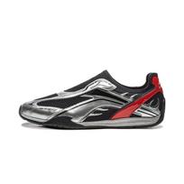Li Ning Film Turbo V2 Slip Resistant, Abrasion Resistant, Lightweight Low top Casual Shoes Men's Black Silver AGLW059-1 39