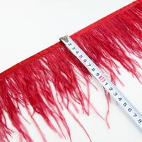1 Meter 10-15cm Wide Natural Ostrich Feathers Ostrich Feathers Trim  DIY Wedding Dress Red