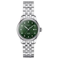 TISSOT Automatic Mechanical Movement Women's Watch 29mm Green Dial Stainless Steel Case T006.207.11.096.00 Green Dial gray
