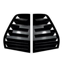2PC For VW Golf MK5 2004 2005 2006 2007 2008 GTI R32  Rear Window Louver Shutter Cover Side Vent Trim Windshield Car Accessories Gloss Black gray