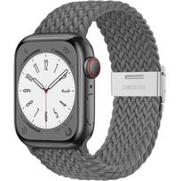 Strap For Apple watch Ultra 2 band 49mm 45mm 44mm 40mm 41mm 42mm 46mm Braided solo loop correa bracelet series 7 3 se 8 9 10 11 42 44 45 49 S10-46mm pilka