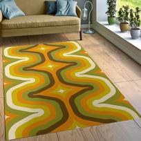 70S Retro Abstract Art Rug Non Slip Carpet for Bedroom Balcony Corridor Entrance Home Decor Aesthetic Room Mats 40X60cm-16x24in