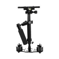 S40 1,3 pėdos rankinis „Steadycam“ vaizdo kameros stabilizatorius palaiko iki 2 kg / 0,44 svarų black