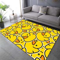 Mielas geltono ančiuko animacinis raštas Tvirtas kilimas svetainei miegamojo vonios kambariui creative durų kilimėlis namų dekoras prabangi dovana 70x100cm yellow