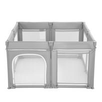 Baby Playpen, 1200 x 1200mm Foldable Toddlers Playpen, Indoor/Outdoor Baby Fence Play Yard with Zippered Door & Soft Breathable Mesh, No-Gap Toddlers