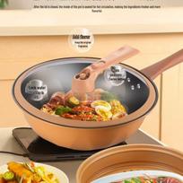 Miling Flat-Bottom Wrought Iron Wok with Lid