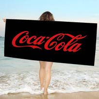 C-Coca C-cola Vintage Logo Microfiber Blanket Quick Drying Beach Towels Oversized Printing Super Absorbent Pool Towel Blanket W30*H60(CM) white