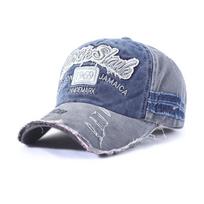 Fashion Vintage WASHED DENIM Baseball Hats Embroidery Baseball Caps Distressed Faded Cap Sunscreen Hats pilka