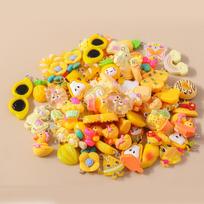 Mixed 10pcs Resin Colorful Heart Flower Animal Rainbow Charms for Earring Necklace Handmade Jewelry Making Accessories