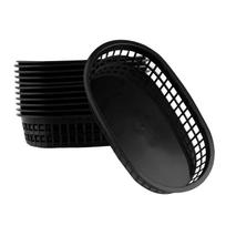 Oval Raceway Basket Large Plastic Food Tray for Parties Deli Sandwiches Fries Serving Set of juoda
